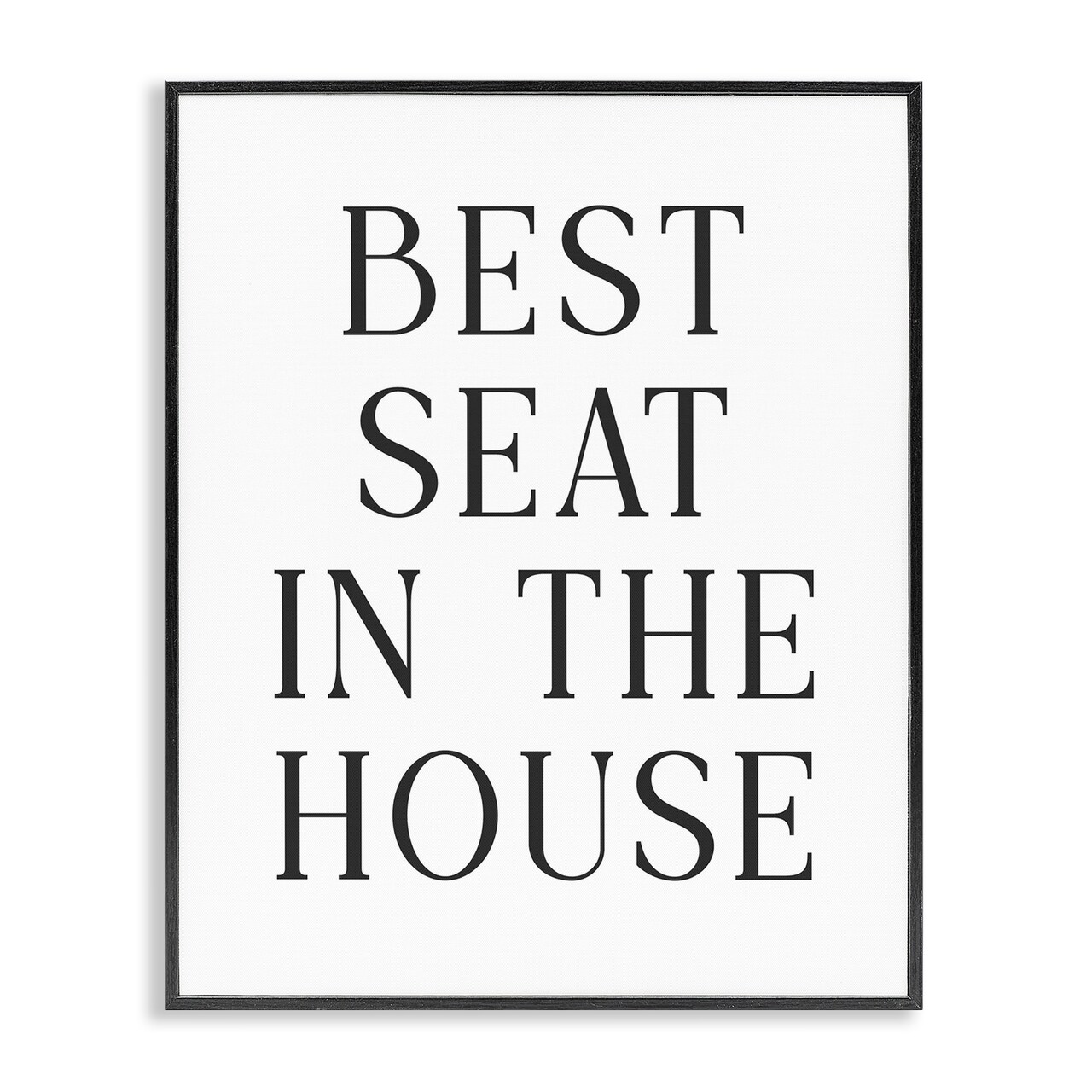 Stupell Industries Best Seat Bathroom Toilet Framed Giclee, design by Lettered and Lined